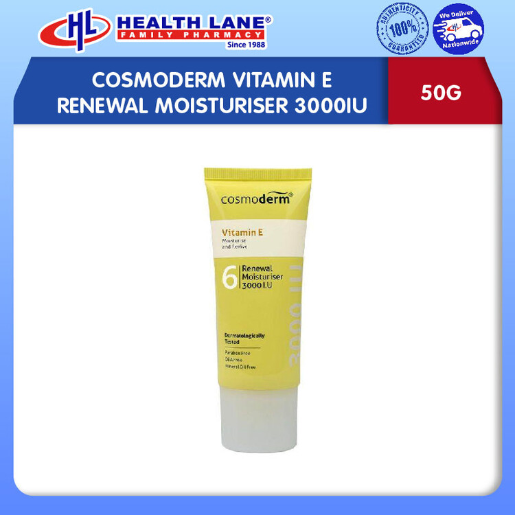 COSMODERM VIT E INTENSIVE LEMBAPURISING KRIM 3000IU 50G
